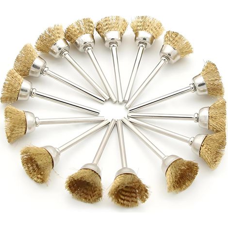 Lot De 15 Brosses Métalliques Avec Revêtement En Laiton Et Acier Inoxydable Pour Nettoyer La Rouille