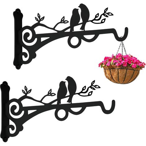 2 Pcs Équerre Suspension Plante Crochet Mural Pot Fleurs Plantes Durable