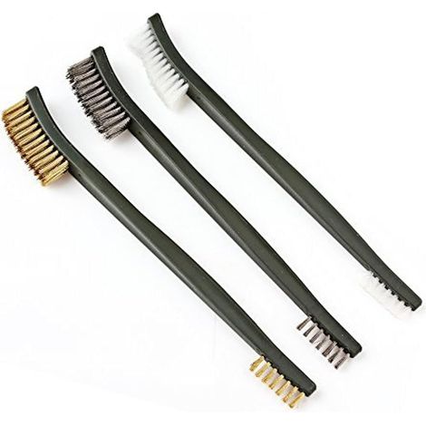 3 Pcs Ensemble De Mini Brosse Métallique, Rouille Peinture Pour Métaux, Slag De Soudure De Nettoyage Et De Rouille