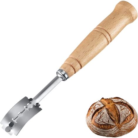 Lame De Boulanger, Pour Scarifier La Pâte À Pain, Avec 5 Lames En Acier Inoxydable Et Étui, Accessoire Pratique De Boulangerie