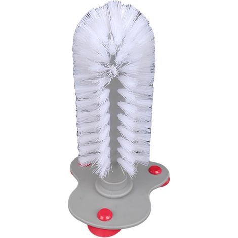 Brosse De Nettoyage De Tasse Avec Ventouse Pour Évier De Cuisine, Support Mural, Brosse À Récurer En Verre Pour Tasses Et Ustensiles De Bar, Outil De Nettoyage Paresseux À Forte Aspiration 12