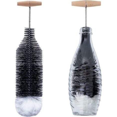 Goupillon De 35 Cm Compatible Avec Les Bouteilles En Verre Sodastream, Brosse De Nettoyage Sans Rayures, Élimine La Saleté Tenace