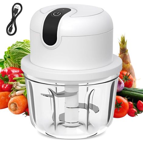 De Cuisine Électrique, 350 Ml, À Oignons, Électrique, Sans Fil, Chargement Usb, Convient Pour Oignons, Fruits, Noix, Viande, Ail