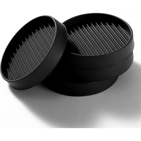4 Pièces 7.6cm Patin Rond Antidérapant En Caoutchouc, Bed Sofa Wheel Anti-slip Pad, Pied En Caoutchouc Pad, Pour Lit Armoire Canapé Chaise Table, Noir