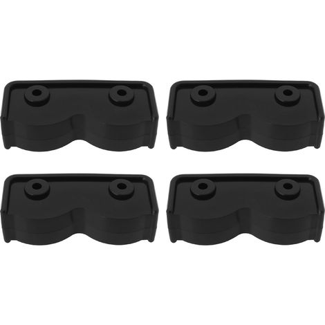 Lot De 4 Raccords Rectangulaires À 2 Voies Pour Tonnelle, Tente, Parasol, Mobilier D'Extérieur, Noir