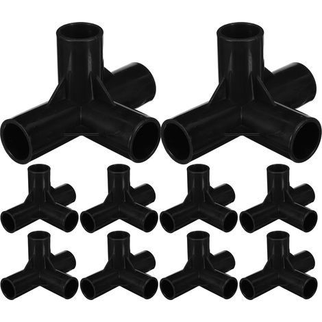 10 Pièces Connecteur Quatre Voies En Plastique Noir Pour Organisateur De Placard Et Armoire, Compatible Polyvalent