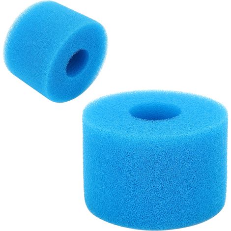 Élément Filtrant Lavable Pour Piscine, Colonne D'Éponge Concentrique Réutilisable, Bleu