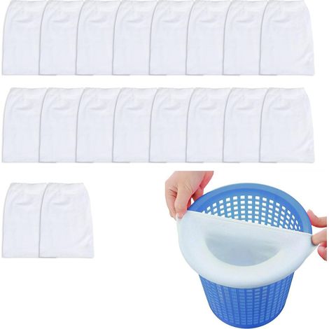 20pièces Filtre Skimmer Piscine,panier De Bassin Sol Bache Epuisette Filet Couvercle Filtrante,anti Sable Filtrantes Joint Tapis Liner Net Skim Chlore Prefiltre,pour Aquarium Pool Exterieur Fontaine