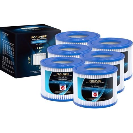 Lot De 6 Filtres De Type Vi Pour Spa Et - Remplace Les Filtres Coleman Saluspa 90352e Bestway