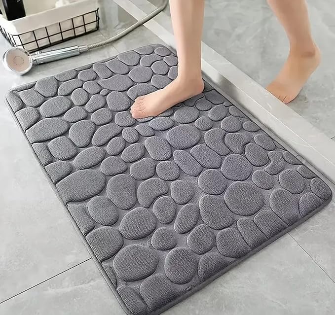 Badematte, Rutschfest, Super Saugfähig, Geeignet Für Badezimmer, Dusche, Badewanne – 40 X 60 Cm (grau)