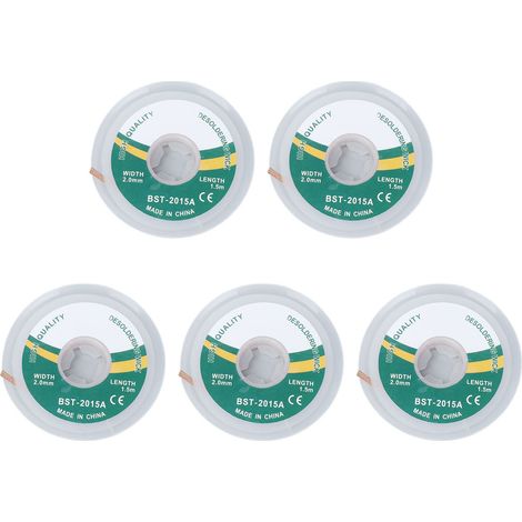 Dissolvant De Mèches À Souder En Alliage De Cuivre, Mèches Non Propres Pour Absorber 1.5 3.5mm, 5 Pièces/ensemble