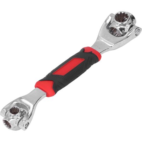 Clé À Douille 8 En 1, Poignée Antidérapante, Tête Rotative, Outil Multifonction Portable En Acier Allié Pour La Maison