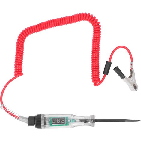 Stylo De Test Automobile, Testeur De Circuit Led, Affichage Numérique Électrique Pour La Détection De Résistance Au Courant De Tension, Fil Rouge, Nouveau Type