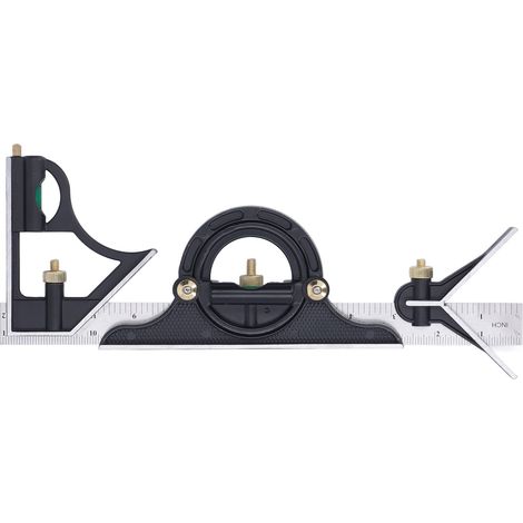 Règle De Mesure D'Angle De Profondeur De Longueur Carrée Combinée De 300mm, Jauge Multifonctionnelle En Acier Inoxydable