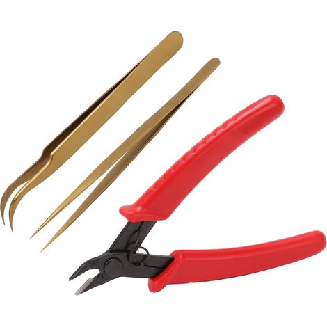 Pince Électrique Avec Coude Et Pince Pointue, Kit De Réparation Électronique De Résistance Magnétique À La Corrosion