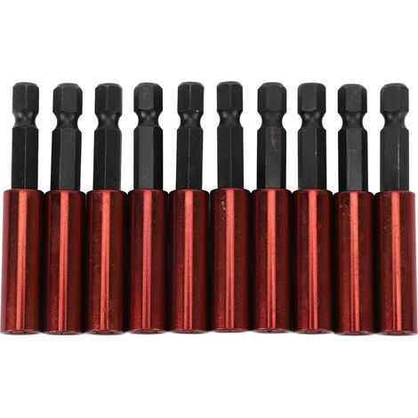 Embouts De Tournevis Longs, Jeu De Supports De Forets À Douille Magnétique, Tige D'Extension Hexagonale De 1/4 Pouces, Longueur De 60mm, 10 Pièces