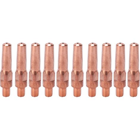 10 Pièces Pointe De Contact Buses Conductrices En Cuivre Torche De Soudage Consommables 8.8x40x1.2mm