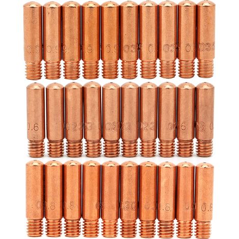 30 Pièces 11-23 11-30 11-35 Embouts De Contact Pour Pistolet De Soudage Tweco Mini 100l Mig