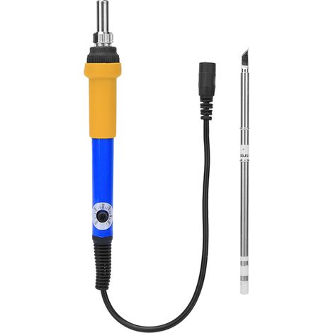 Fer À Souder Électrique À Température Réglable, Kits De Bricolage À Chauffage Rapide 200-400 ℃ Dc12-24v (bleu Jaune)