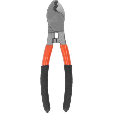 Coupe-câble De 8 Pouces Avec Port De Dénudage, Poignée En Pvc En Acier À Haute Teneur En Carbone, Cisailles À Fil Électrique Pour Cordons À Noyaux En Cuivre Et En Aluminium