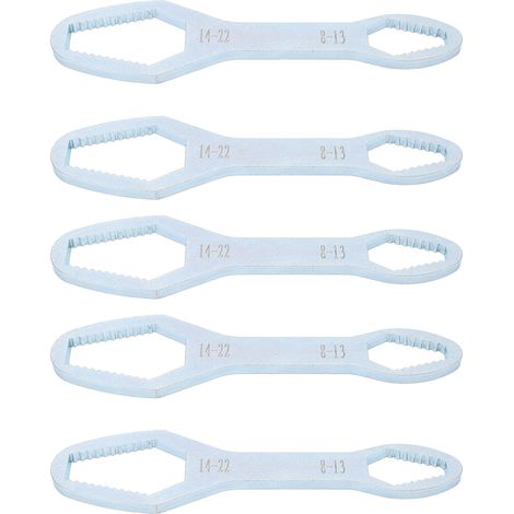 Clé À Double Extrémité En Acier Allié, 8mm À 22mm, Longueur 160mm, Outil Universel D'Auto-serrage, Placage De Zinc Argent C, 5 Pièces