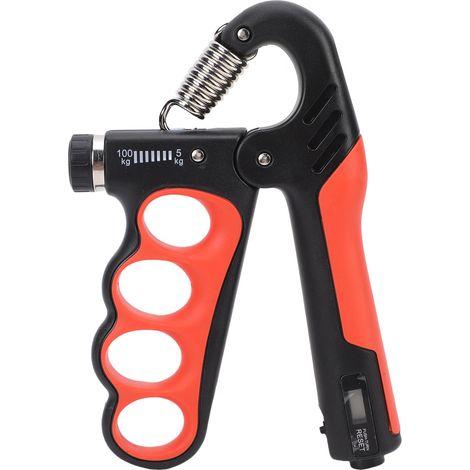Renforceur De Poignée Électronique, Compteur Électronique De Force Des Doigts, 11 À 220lb, Réglable, Rouge