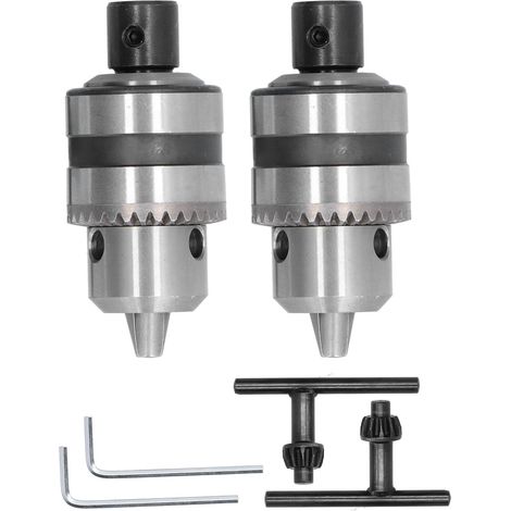 Mandrin De Perçage Robuste À 3 Griffes, Clé À Clé En Alliage D'Aluminium, Outils De Conversion 1/2 Pouces 1.5-10mm, 2 Jeux