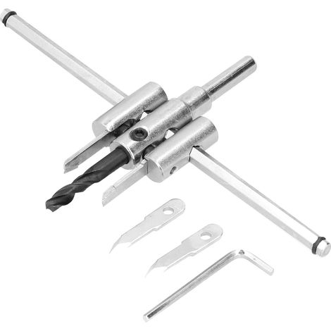 Kit De Scie À Trous Circulaires Réglables, Foret À Bois, Coupe Ronde, Outils De Bricolage Pour Le Travail Du Bois, 40 À 200mm