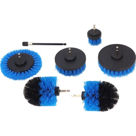 Brosses De Nettoyage Électriques À Tige Hexagonale De 1/4 Pouces, 6 Pièces, Brosse De Forage À Récurer Électrique Avec Tige D'Extension