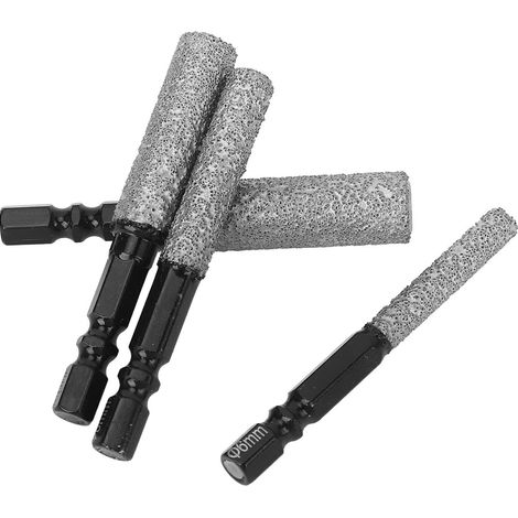 Jeu De Forets Diamantés, 4 Pièces, Scie Cloche Polyvalente À Tige Hexagonale 6 8 10 12mm Pour Porcelaine, Céramique Et Verre