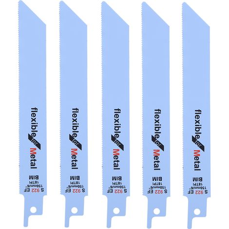 Lame De Scie Alternative En Métal, Kit De Coupe Pour Le Travail Du Bois, Outil Électrique 150mm/5,9 Pouces, 5 Pièces, S922ef