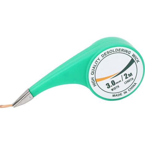 Tresse De Mèche À Souder Avec Flux, Mèches À Dessouder En Laiton, Outil De Retrait De Fil Pour Le Nettoyage Et La Réparation Des Pcb, Longueur 2m, Largeur 3.0mm