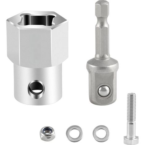 Adaptateur De Perceuse Sans Fil, Poignée De Manivelle, Remorque À Main En Acier Inoxydable Avec Embout À Douille De 1/2 Po