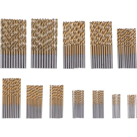 120 Pièces Forets Hélicoïdaux Hss Ti Plaqué Matériel Manuel Outils De Remplacement 1/1.5/2/2.5/3/3.5mm