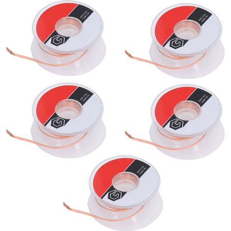 Kit D'Outils De Réparation De Tresse Sans Tresse Propre, Mèche À Souder En Laiton De 1.5 Mètres, 5 Pièces