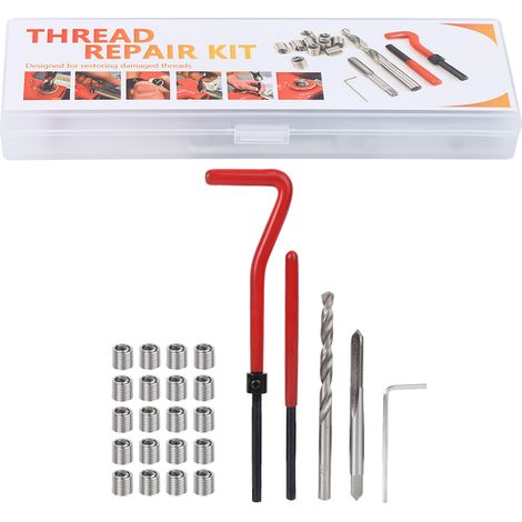 Kit D'Insertion De Réparation De Filetage M5, 25 Pièces, Avec Boîte En Plastique Transparente Pour Machines De Traitement