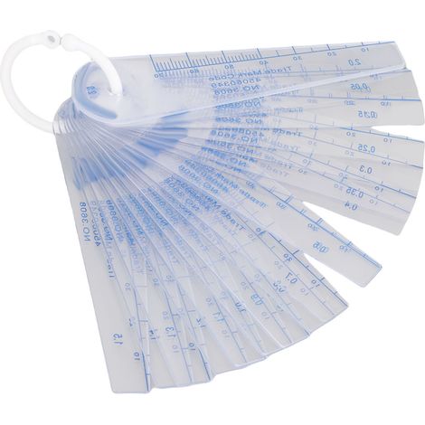 Jauge D'Épaisseur En Plastique 0.05-2mm, Outil De Mesure De Fente Métrique 20 Feuilles En 1 Pour La Mesure De L'Industrie Électronique Automobile