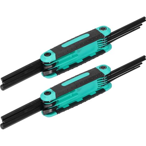 Clé Hexagonale Pliante 8 En 1, Pour Serrer Et Enlever Les Vis, Outils Manuels Multifonctions 1,5-8mm, 2 Pièces