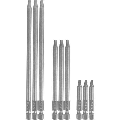 9 Pièces Foret À Trou Carré 50/100/150mm En Acier Allié Forets Électriques Magnétiques Durables Pour Rechargeables