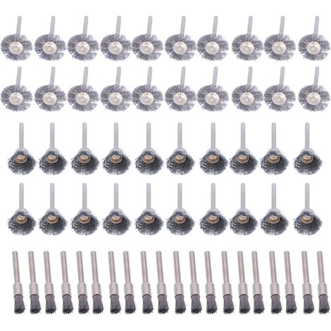 Kit D'Accessoires Pour Outil Rotatif, Roues En Fil D'Acier, Stylo De Meulage En Métal, Brosses, 60 Pièces