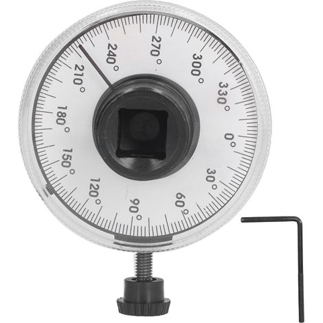 Jauge D'Angle De Torsion En Acier À Outils, 1/2 Pouces, Échelle À Cadran Analogique Réglable À 360 ° Pour La Réparation Automobile