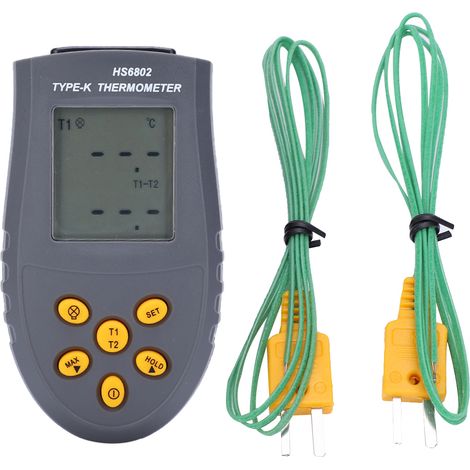 Thermomètre Numérique À Double Canal Avec Écran Lcd, Équipement De Mesure De La Température Hs6802