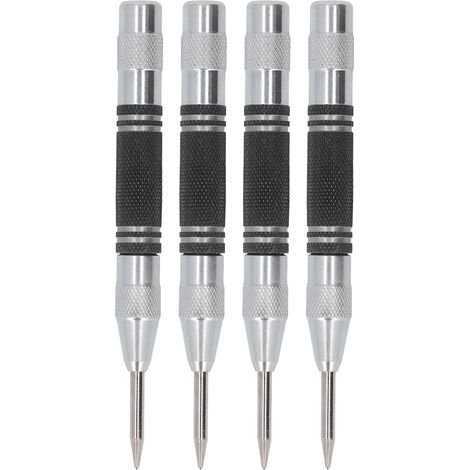 Kit D'Outils Automatique En Acier Rapide, 4 Pièces, Poinçon Central, 5 Pouces, Pour L'Entretien De L'Installation, Noir Et Blanc