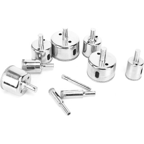 Jeu De Mèches De Scie Cloche En Diamant, Outils À Main En Acier Rapide, Accessoire De Quincaillerie 6-50mm 10 Pièces