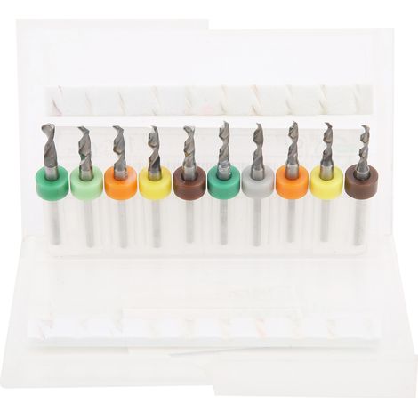 Micro Embouts Hélicoïdaux À Poignée Droite, Foret En Acier Au Tungstène Pour La Réparation Des Pcb 2.1-3.0mm 10 Pièces