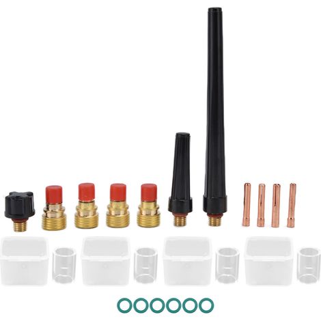 Kit De Torche De Soudage Tig 21 Pièces, Pinces, Tasses En Verre, Bouchons Arrière, Accessoires Pour Wp‑ 9 20 25 Modèle 300a