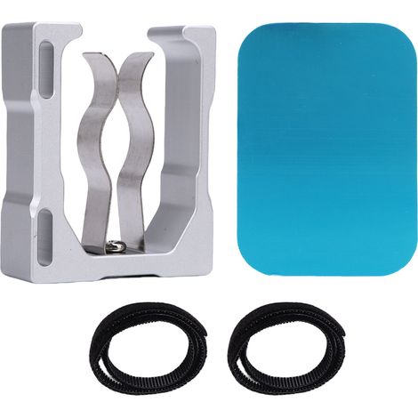 Support Magnétique Pour Chariot, Alliage D'Aluminium, Pince À Ressort En Acier Inoxydable Anti-rayures, Accessoire Pour Chaises De Plage, Cannes À Pêche, Argent