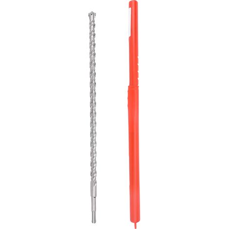 Foret À Marteau Rotatif, Pointe En Carbure Étendue Pour Maçonnerie, Béton, Brique, Ciment, Pierre, Tige Ronde De 450mm, 2 Rainures De Fosse 16mm/0,6 Pouces
