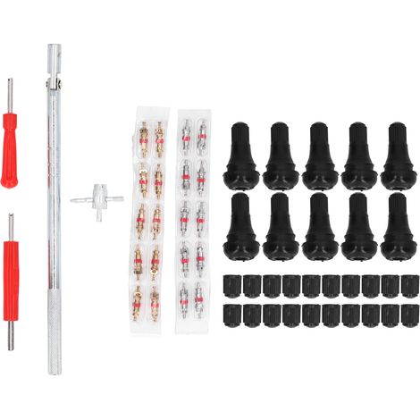 Kit D'Installation De Dissolvant D'Outil D'Installation De Tige De Valve De Pneu, Extracteur De Réparation Noyau De Prise De Voiture 54 Pièces