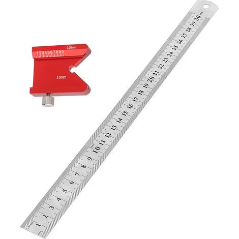 Scribe Central En Alliage D'Aluminium Carré 45 90 Degrés, Jauge De Ligne, Règle De Charpentier, Outil De Mesure Pour Le Travail Du Bois